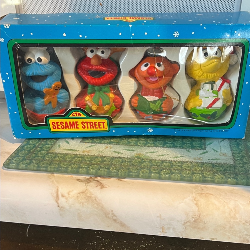 Sesame Street Kurt Adler NIB vintage ornaments